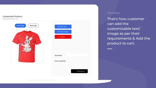 Webkul Custom Product Builder screenshot