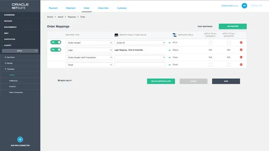 NetSuite ERP Connector screenshot