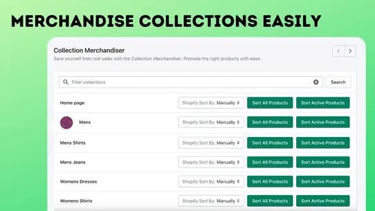 Collection Merchandiser Sort&#39;d screenshot