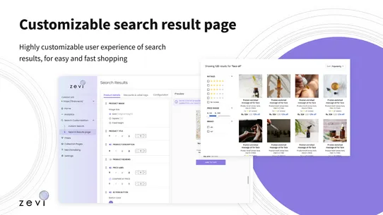 Zevi AI Search &amp;Product Filter screenshot