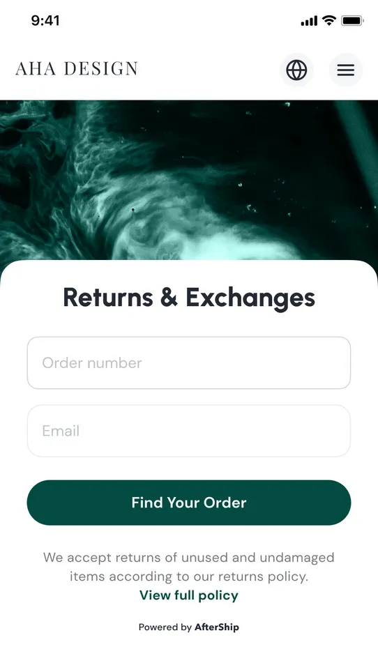 AfterShip Returns &amp; Exchanges screenshot