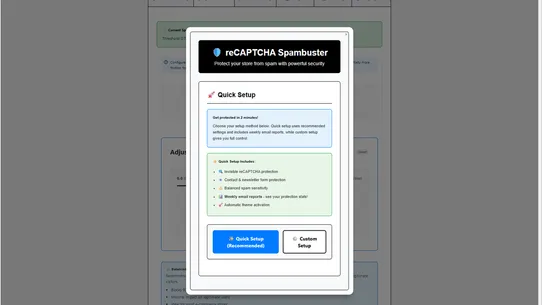 reCAPTCHA spambuster screenshot