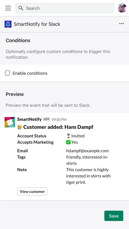 SmartNotify for Slack screenshot