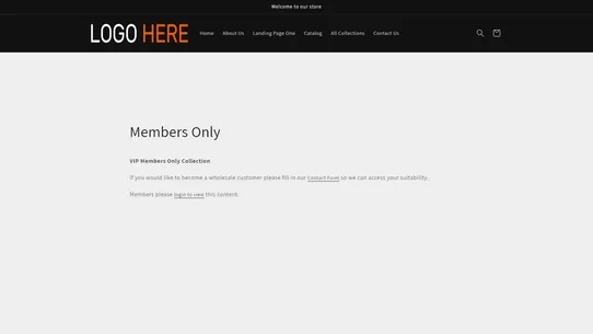 Members Only Section screenshot