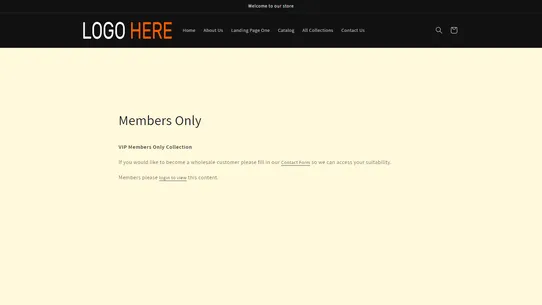 Members Only Section screenshot