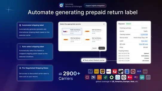 Synctrack: Returns &amp; Exchanges screenshot
