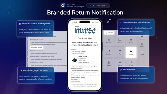 Synctrack: Returns &amp; Exchanges screenshot