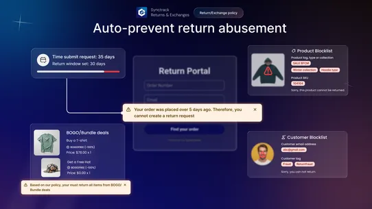 Synctrack: Returns &amp; Exchanges screenshot