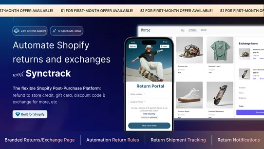 Synctrack: Returns &amp; Exchanges screenshot