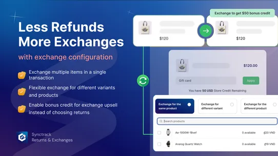 Synctrack: Returns &amp; Exchanges screenshot