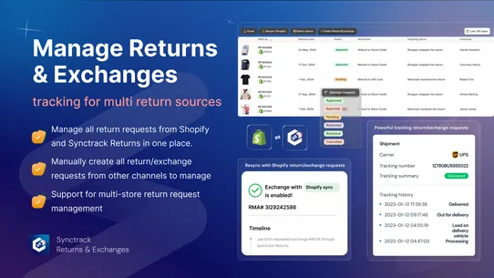 Synctrack: Returns &amp; Exchanges screenshot