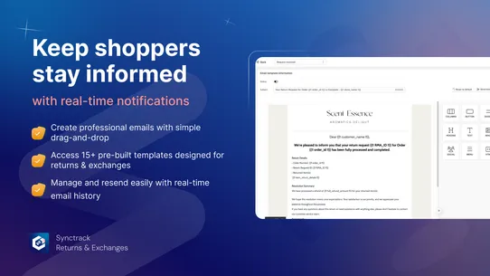 Synctrack: Returns &amp; Exchanges screenshot