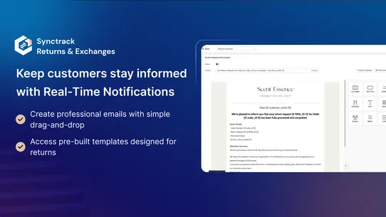 Synctrack: Returns &amp; Exchanges screenshot