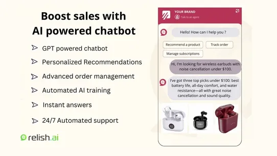 Relish AI Chatbot + ChatGPT screenshot