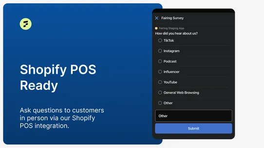 Fairing Post Purchase Surveys screenshot