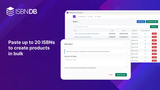 ISBNdb Book Data Importer screenshot