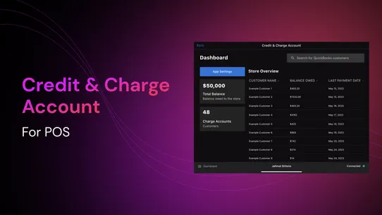 Credit &amp; Charge Account On POS screenshot