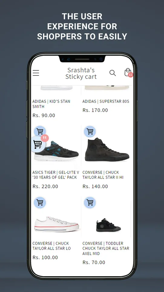 Srashta Sticky Add To Cart screenshot