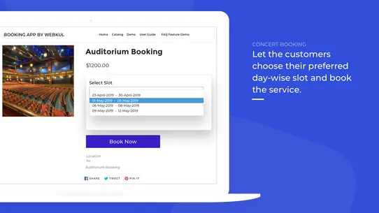 Booking App by Webkul screenshot