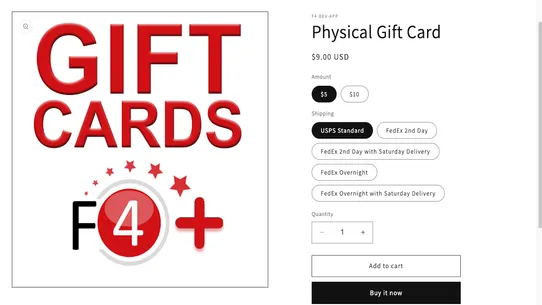 Factor4 Gift Cards PLUS screenshot