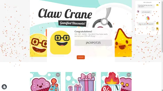 ClawCrane: Game &amp; Email Popup screenshot