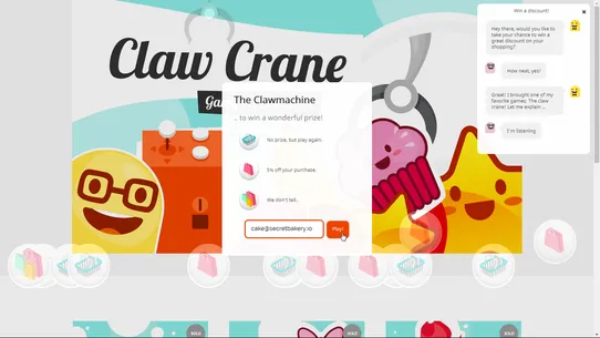 ClawCrane: Game &amp; Email Popup screenshot