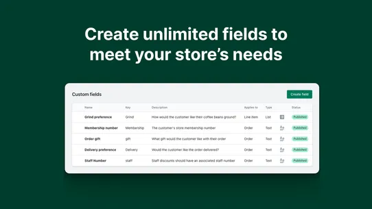 ShopFields: POS Custom Fields screenshot