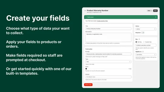 ShopFields: POS Custom Fields screenshot
