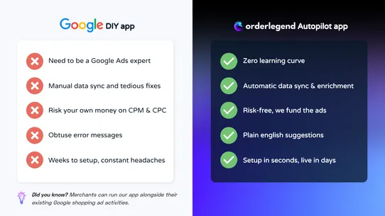 OrderLegend Google Order Boost screenshot