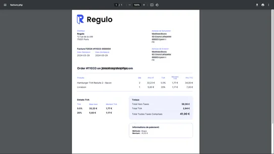 Regulo : Factures et Compta screenshot