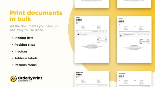 OrderlyPrint ‑ Pack &amp; Invoice screenshot