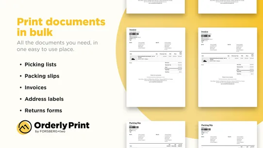 Orderly Print ‑ Pack &amp; Invoice screenshot