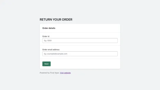Final Returns &amp; Order Exchange screenshot
