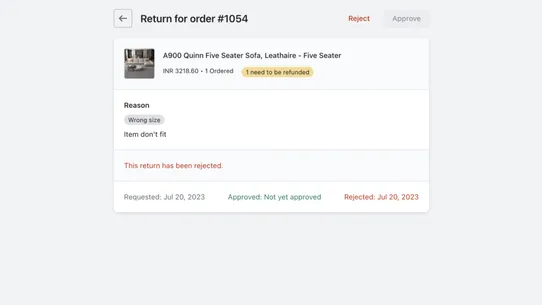 Final Returns &amp; Order Exchange screenshot
