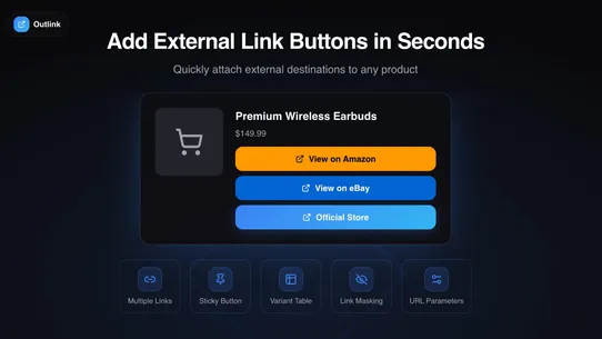 Outlink External Links Button screenshot