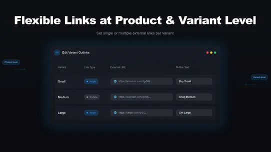 Outlink External Links Button screenshot