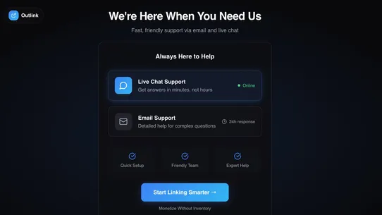 Outlink External Links Button screenshot