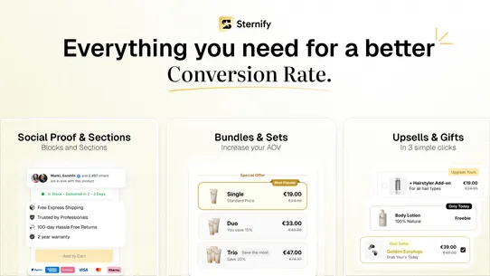 Sternify ‑ Bundles &amp; Sections screenshot