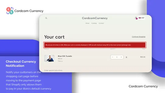 Cordcom Currency Converter screenshot