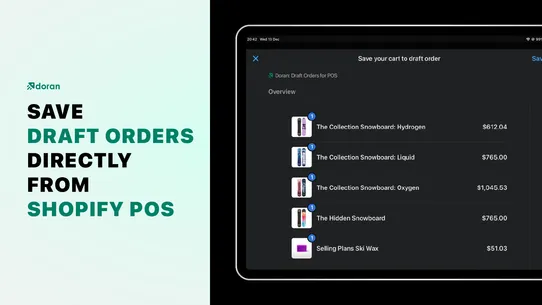 Doran: Draft Orders for POS screenshot