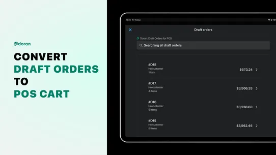 Doran: Draft Orders for POS screenshot