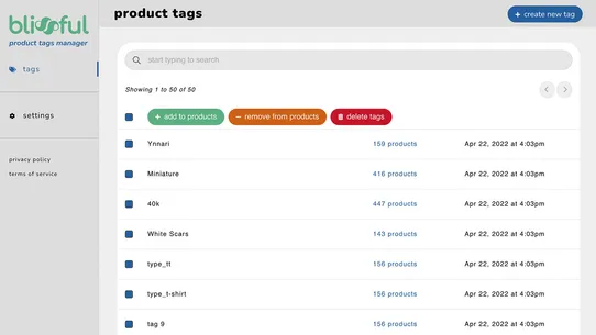 Product Tags by Blissful screenshot