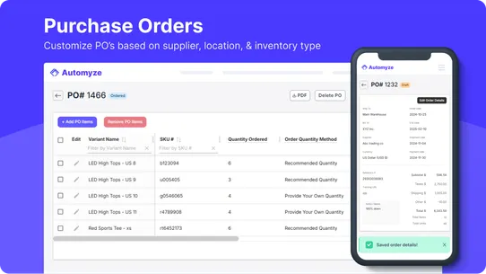 Automyze Inventory Planning screenshot