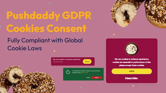 Pushdaddy cookie gdpr alert screenshot