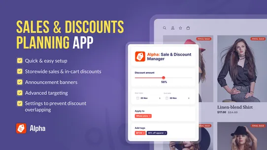 Alpha: Sale &amp; Discount Manager screenshot