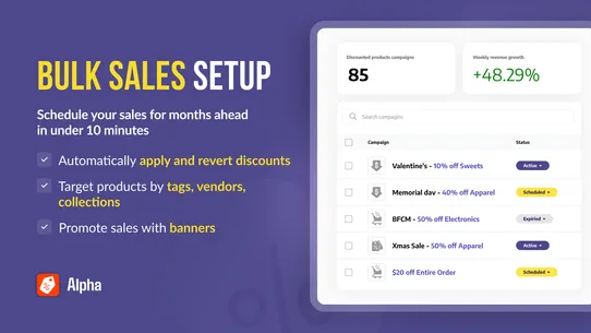 Alpha: Sale &amp; Discount Manager screenshot