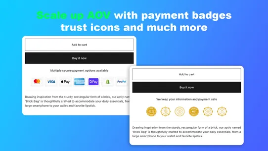 HU Trust Badges, Payments Icon screenshot