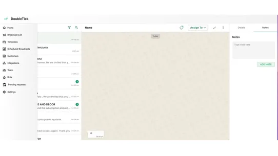 DoubleTick WhatsApp Sales CRM screenshot