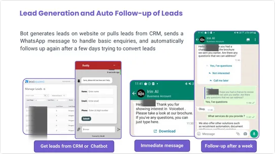 Irin AI Chatbot WhatsApp Tool screenshot