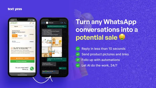 TextYess: AI WhatsApp Chatbot screenshot